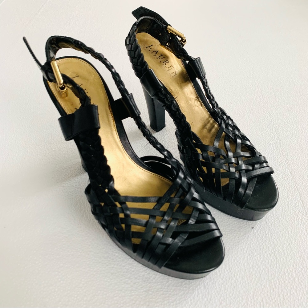 Lauren Ralph Lauren Strappy Leather Shoes